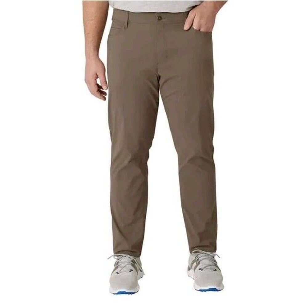 Weatherproof Men’s 5 Pocket Straight Stretch Tech Pant Flex Waistband Tan 40x29